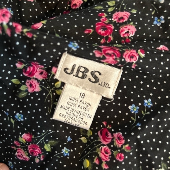 Vintage JBS LTD Prairie Cottage
Maxi Dress  mother of pearl button Floral - Picture 6 of 8